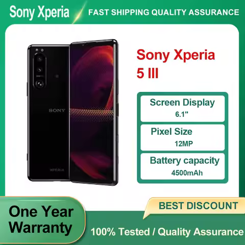 Refurbished Unlocked Sony Xperia 5 III Original Fingerprint NFC 12MP 6.1" inches Phone 5G Good Condi