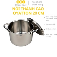 OYATTON soup pot, 20cm pot, 20cm stainless steel pot, 20cm high pot, 20cm high stainless steel pot, 