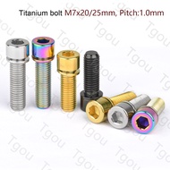 Tgou M7 x 20mm M7 x 25mm Titanium Bolts with Washer for Bicycle Stem