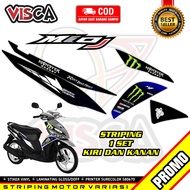 Striping Mio J Variasi - Stiker Motor Mio J Desain Monster Energy