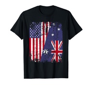AUSTRALIAN ROOTS | Half American Flag AUSTRALIA T-Shirt