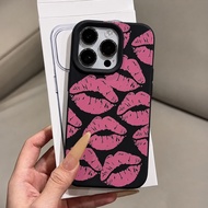 Vivo Y35 Y36 Y27s Y91 Y95 Y91c V21e V20 V30e V40 Lite V50 V50e V60 Lite Red Lips Leather Lychee Text