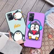 Oppo realme 9i case with penguin print