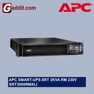 APC SMART0-UPS ON-LINE,3kVA RACKMOUNT 2U,230V,8x C13+2x C19 IEC OUTLET,SMARTSLOT W RAIL KIT SRT3000RMXLI