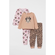 H&M Girls Sleepwear Pyjamas Kids Minnie Mouse