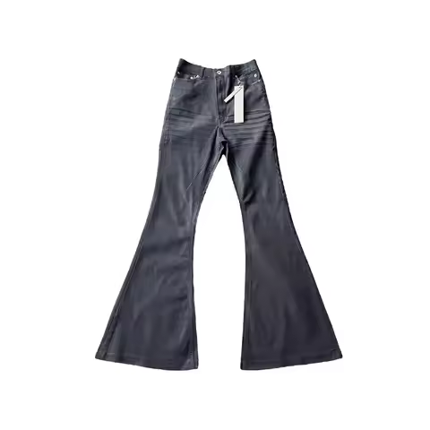 Brand New Rick BLACK Zipper Pocket Fit elasticity slim PANT Jeans Cotton Denim Pants Comfort Casual 