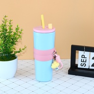 แก้วเก็บความเย็น(รุ่นอัพเกรด สแตนเลส304) ฟางถ้วยเก็บความร้อน จุขนาดใหญ่ 316 สแตนเลส พร้อมหลอด Americ