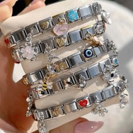 Silver Italian Bracelet, Custom Silver Italy Charms, Personalized Italian Bracelet, Italy Charms, Gi