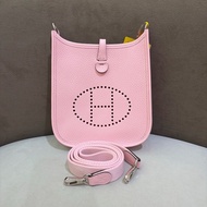 愛馬仕 Hermes Evelyne mini16迷你伊芙琳 3Q櫻花粉TC皮