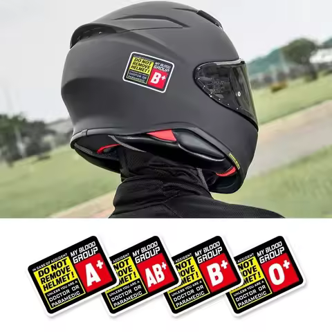 Blood Type Race Car Driver Helmet Decoration Motorcycle Front Fairing Stickers For Kawasaki For Yama