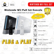 [ORIGINAL] Nintendo Wii Full Set Console With 120GB 320GB 500GB HDD Full Games FULL SET