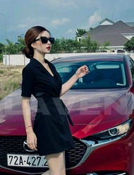 Bộ Jum Cổ Vest Cột Nơ Eo Hàng Chuẩn From Đẹp Luna Fashion