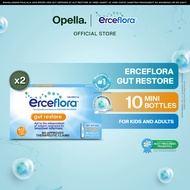 Erceflora Gut Restore Probiotic Supplement 10 Mini Bottles x 5ml - For Kids & Adults (Bundle of 2)