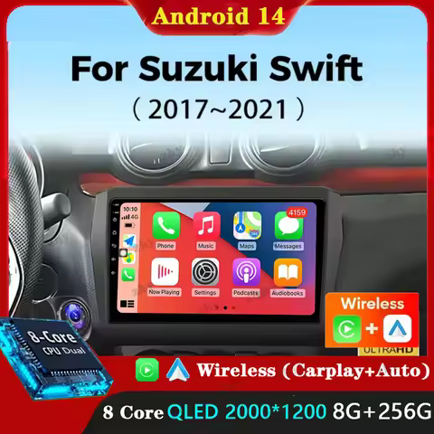 Android 15 For Suzuki Swift 5 2016 - 2021 Car Radio Head Unit Auto BT Stereo Multimedia Video Monito