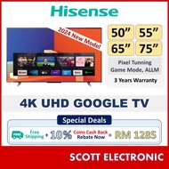 (RM0SHIP)Hisense 50" 55" 65" 75" 4K UHD Google Tv / Android Tv Led Tv / A6500K Series / 50A6500K 55A6500K 65A6500K