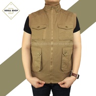 Rompi Pria Safety Casual Jeep Bolak Balik Bahan Kanvas Polos Anti Angin Dewasa Anak Jaket Motor Tac