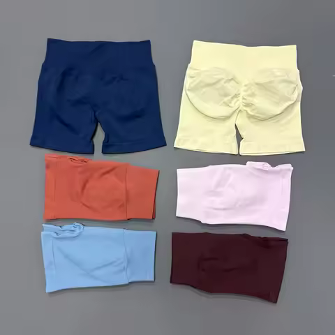Women Sports Shorts 4.5'' Seamless Bike Sports Stretch Breathable Yoga Pants Workout Gym Running Fit