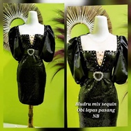 Singer dress/ singer dress/ party dress sequin dress balloon sleeve sequin dress