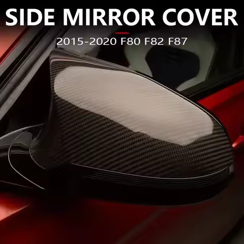 for 2015-2020 F80 F82 F87 BMW M2 M3 M4 A Pairs Side Mirror Cover Caps Carbon Fiber or Gloss Black 51