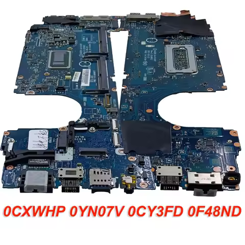0CXWHP 0YN07V 0CY3FD 0F48ND For Latitude 7480 Laptop Motherboard System Mainboard CAZ20 LA-E131P i7-