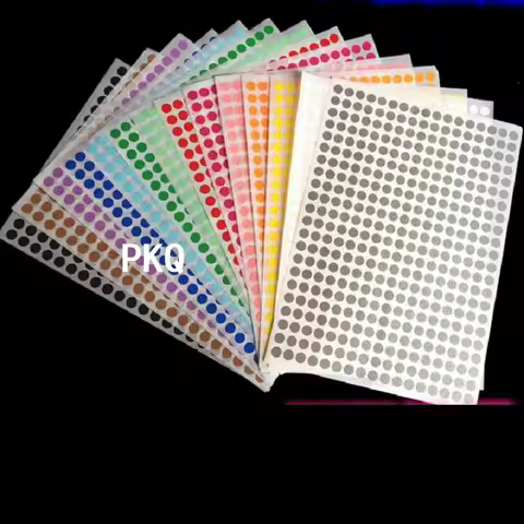 12 Sheets/Pack Mix Color Circle Round Color Coded Adhesive Label Dot Sticker 6mm/8mm/10mm/13mm/16mm/