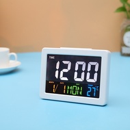 Digital Wall Clock Color Large Screen LCD Display Alarm Clock With Date And Day Of Week Temperature Desk Clock For Office Living Room Bedroom Digital Timers Digital Timer Bookmark Cooking Equipment for Kids Little Kitchen Table for Kids Stove Top