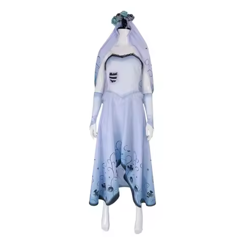 Halloween Costumes Corpse Emily Cosplay Dresses Ghost Bride Emily's Wedding Dress Horror Movie Party