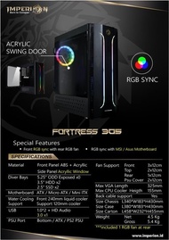 Imperion Casing PC Fortress 305 Free 1 Fan Case PC - Casing