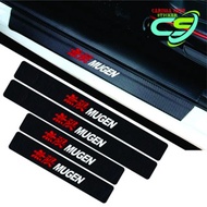 4pecs 3D carbon mugen sticker car door under safety sticker