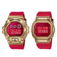 (LIMITED EDITION) G-Shock GM-5600CX-4 / GM-6900CX-4 Digital Sporty Design Red Resin Band Gold Case O