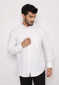 Jobb Brioni Kemeja Pria Lengan Panjang Regular Fit Putih 3