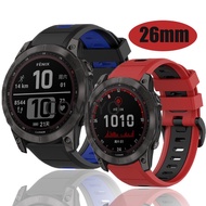 Garmin Fenix 7X 6X Pro Solar Enduro 5 5X Plus 3HR Descent MK1 Mk2 Mk2i Strap WatchBand Silicone 26mm Smartwatch belt