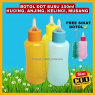 GPSS- 100ml Cat Dog Rabbit Ferret Milk Bottle Dog Nipple Bottle Baby Cat Nipple Hamster Drinking Bot