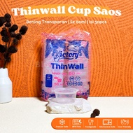 [50 PCS] Thinwall Sauce Cup 60ml Sauce Clip Container 60ml Thinwall Plastic Container 60ml Mayo Chil