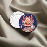 好運龍 圓形徽章別針 BADGE