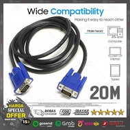 2000CM Male to Male VGA Cable 20M/ 20 Meter/ - Projector Monitor/ PC/ Laptop/ Good Quality !!