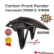 PREMIUM Carbonstar: Z800 Z1000 Carbon fender - Original front fender mudguard