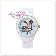 ♥小花花日本精品♥ Hello Kitty 手錶手表 蘋果牛奶(白)拿蘋果99915803