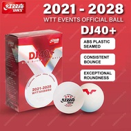 DHS Upgraded DJ40+ WTT 2021-2028 Official Ball 3 Star Table Tennis Ball Bola Ping Pong Official Ball
