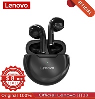 Lenovo original authentic HT38 TWS Bluetooth headset mini wireless earbuds with microphone for iPhone Android sports waterproof 9D stereo headset