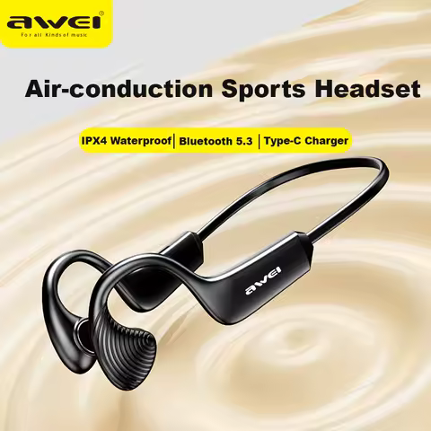 Awei A896BL Air-conduction Sports Headset Wireless Bluetooth Earphone In-Ear Waterproof Neckband wit