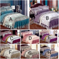 Cadar/bedsheet ropol wedding set 5in1 100%cotton