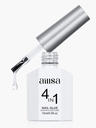 AILLSA Gel Nail Glue for Acrylic Nails, 4 in 1 Super Strong Nails Gel Glue for Fake Tips, 15ML High 