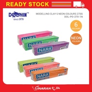 DOLPHIN NARA Modelling Clay NEON Colour 270G (6 Assorted NEON Colours) DOL-PO-270-1N
