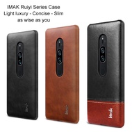 [SG] Sony Xperia XZ2 Premium - Imak Ruyi Series Premium Leather Case Casing Cover Full Coverage Slim Brown Black Shock