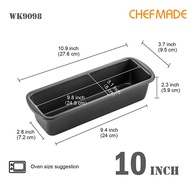 CHEFMADE Long Shape Non-Stick Loaf Pan Black Strip Type Cake Baking Tin Loaf Tin Baking Pan Bread Lo