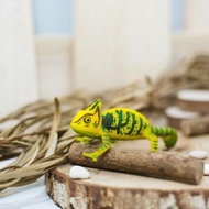 Mojo Fun Chameleon | Bunglon | Animal Figurine - Wildlife Collection (Miniatur Bukan Hewan Hidup)