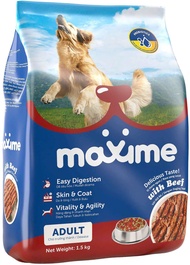 Combo 5 gói Thức ăn chó lớn Maxime vị thịt bò 400gam.