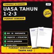 [CHEAPEST IN SHOPEE] UASA Tahun 1 2 3 Format Sebenar 2026 BM BI Matematik + Skema Jawapan PDF