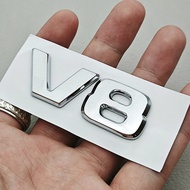 3D ABS Black Logo V6 V8 Leters Car Fender Side Sticker Emblem For Mercedes Menz AMG GT S500 GLE450 G